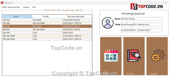 quản lý vé máy bay,vé máy bay,quản lý và đặt vé